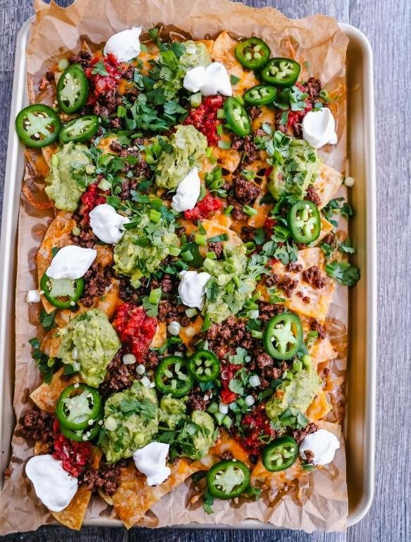 Loaded Nachos with Spicy Beef