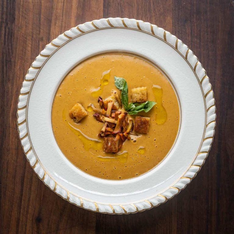 Lobster Bisque with Wild Mushrooms