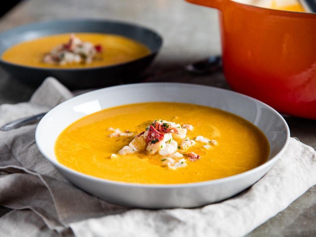 Lobster Bisque with a Creamy Leek Twist