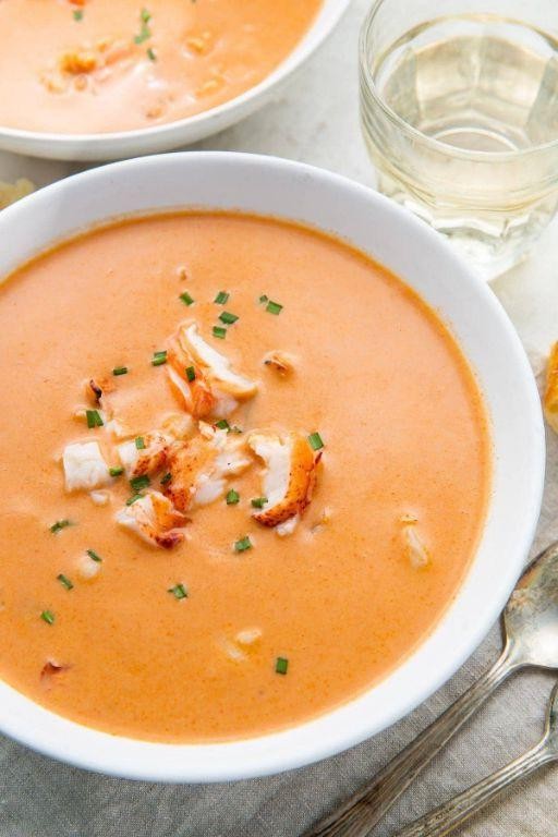Lobster Bisque with a Parmesan Crust