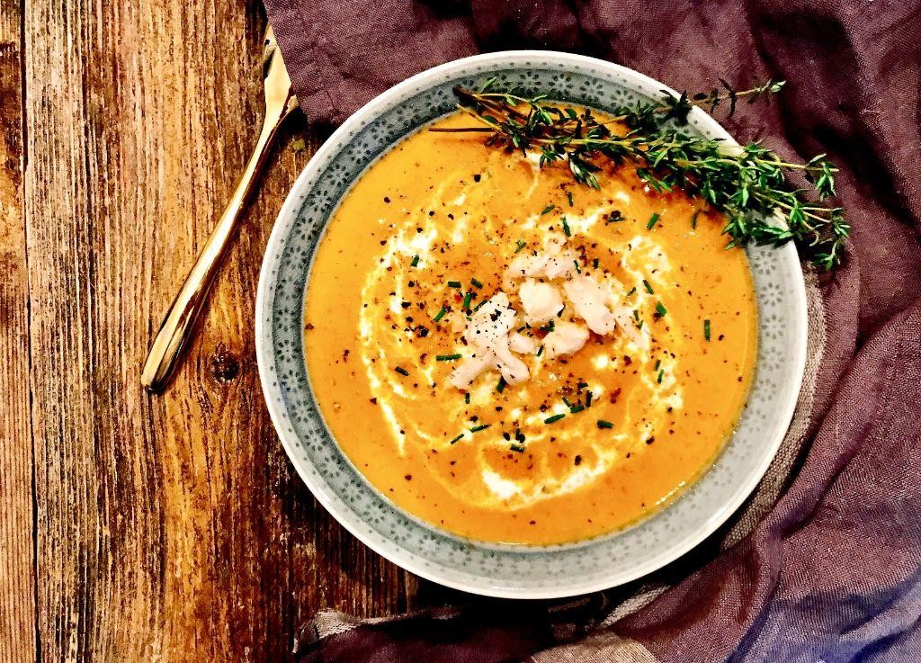 Lobster Bisque with a Touch of Truffle Oil