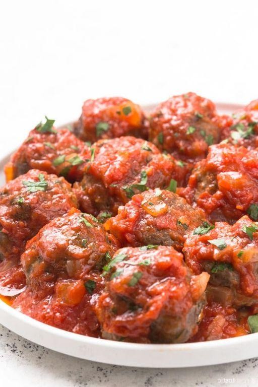 Low Carb Pork Meatballs with Marinara