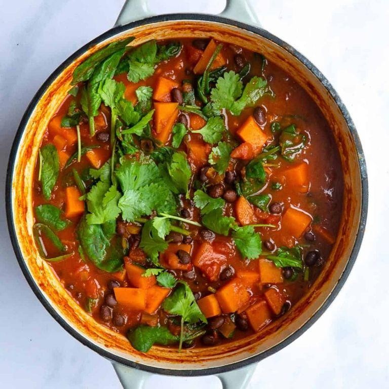 Low Sodium Black Bean and Sweet Potato Stew