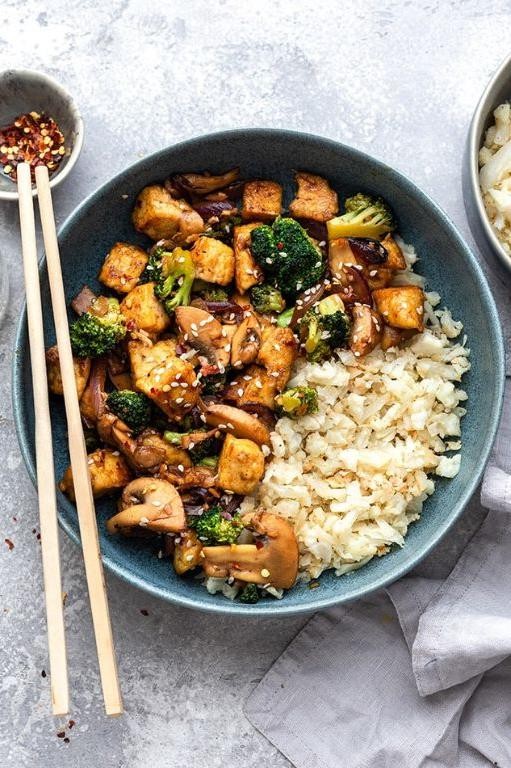 Low fat tofu stir-fry