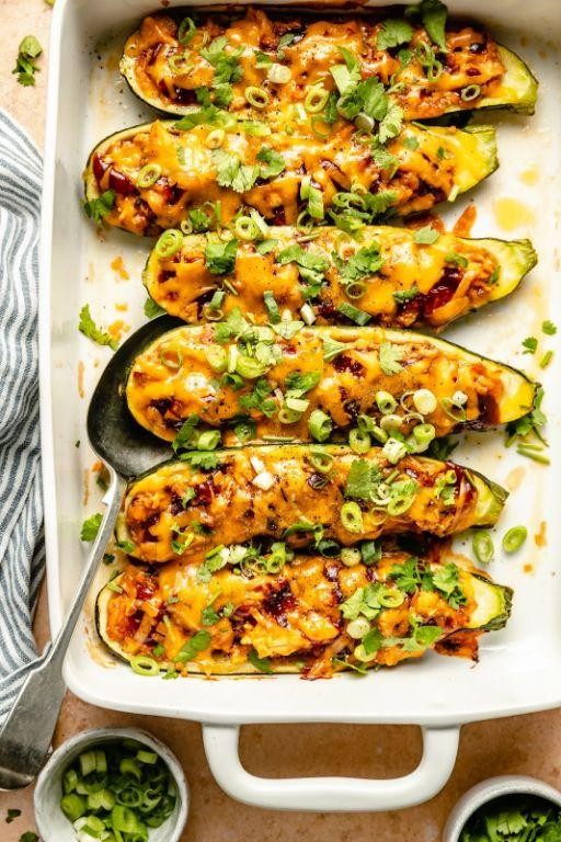 Low-Carb Bariatric Chicken Zucchini Boats