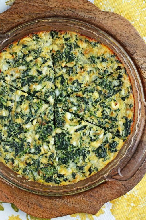 Low-Carb Spinach and Feta Quiche