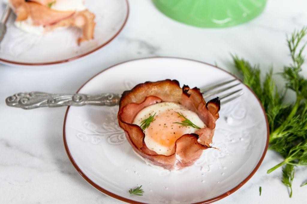 Maple Glazed Bacon Eggs in a Nest