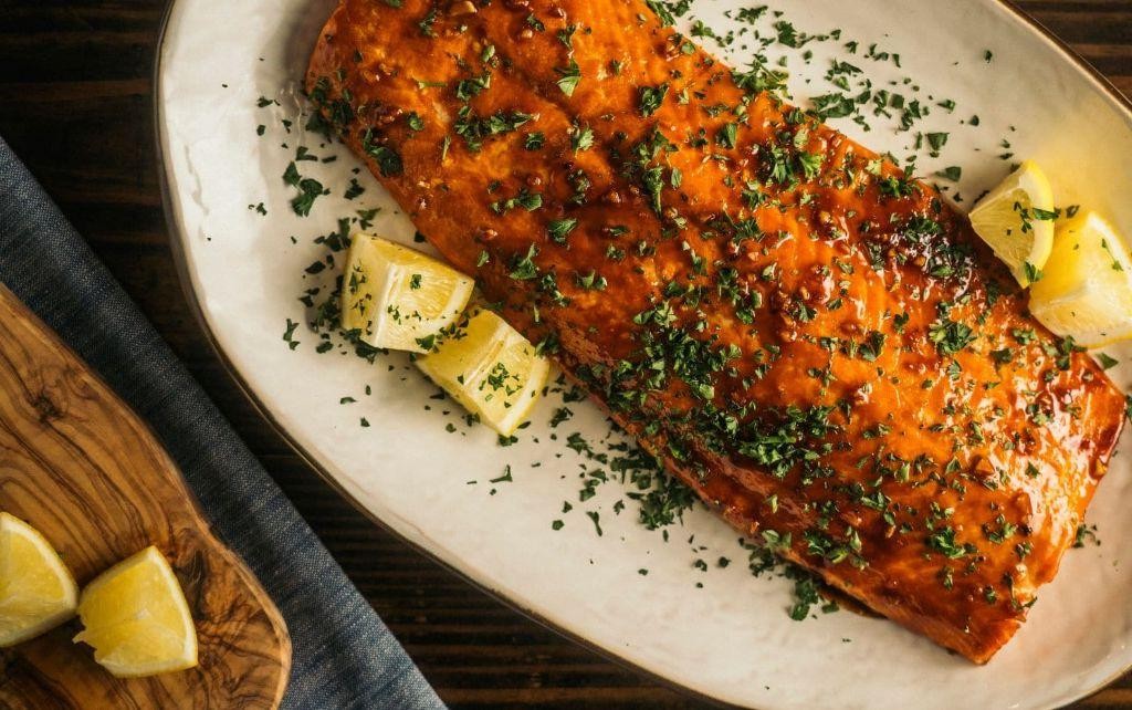 Maple Glazed Grilled Trout