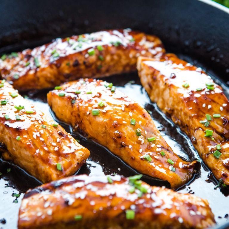 Maple Glazed Pan-Seared Salmon