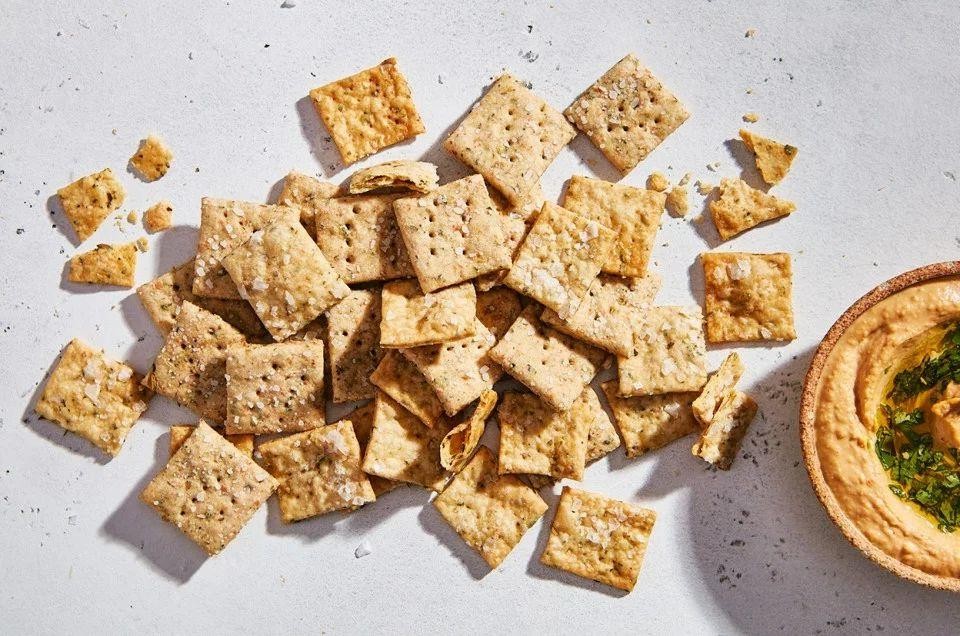 Maple Glazed Sourdough Crackers