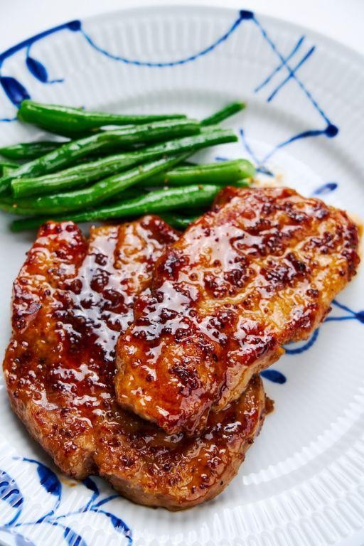 Maple Mustard BBQ Pork Chops