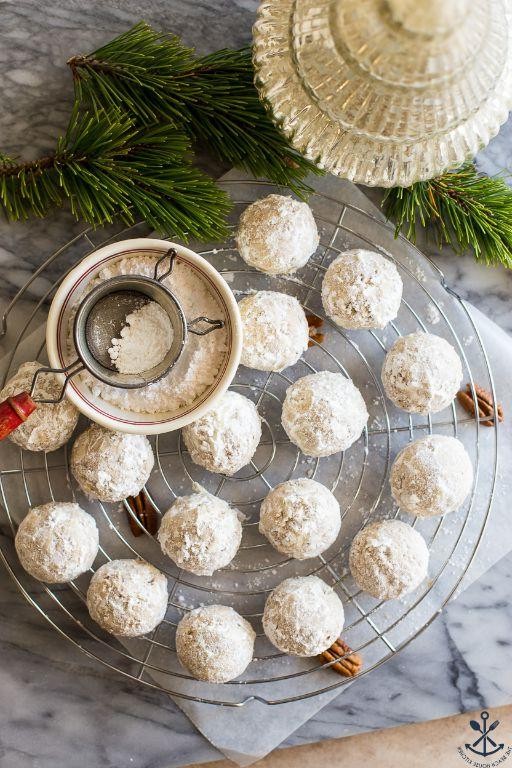 Maple Pecan Snowball Cookies