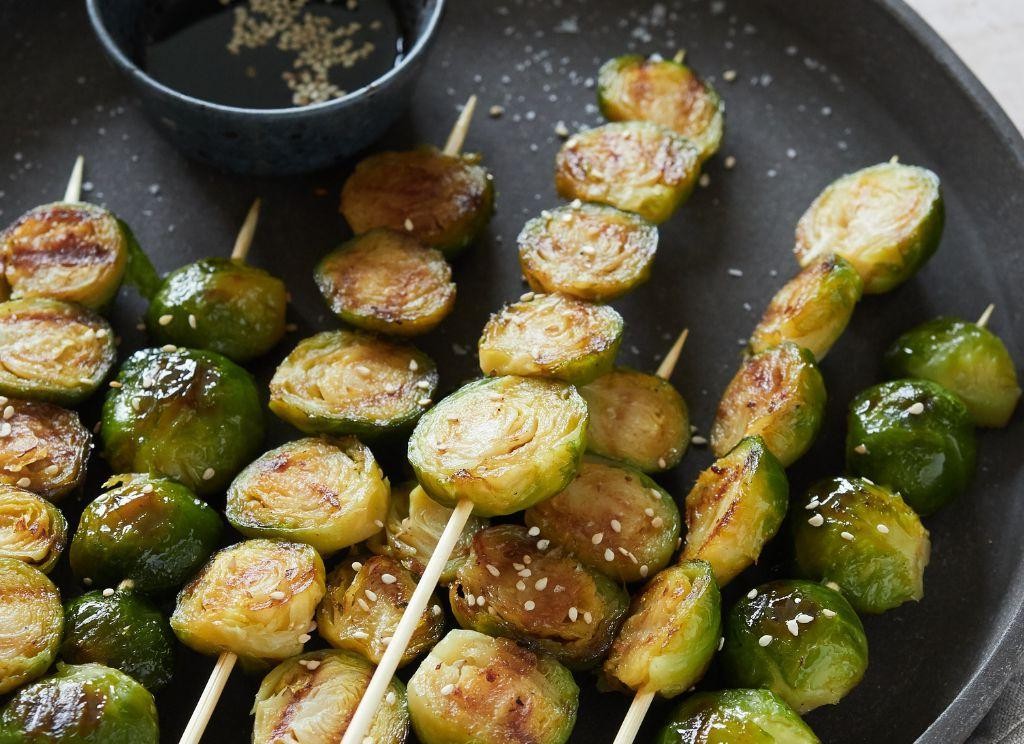Maple-Glazed Brussels Sprouts Skewers