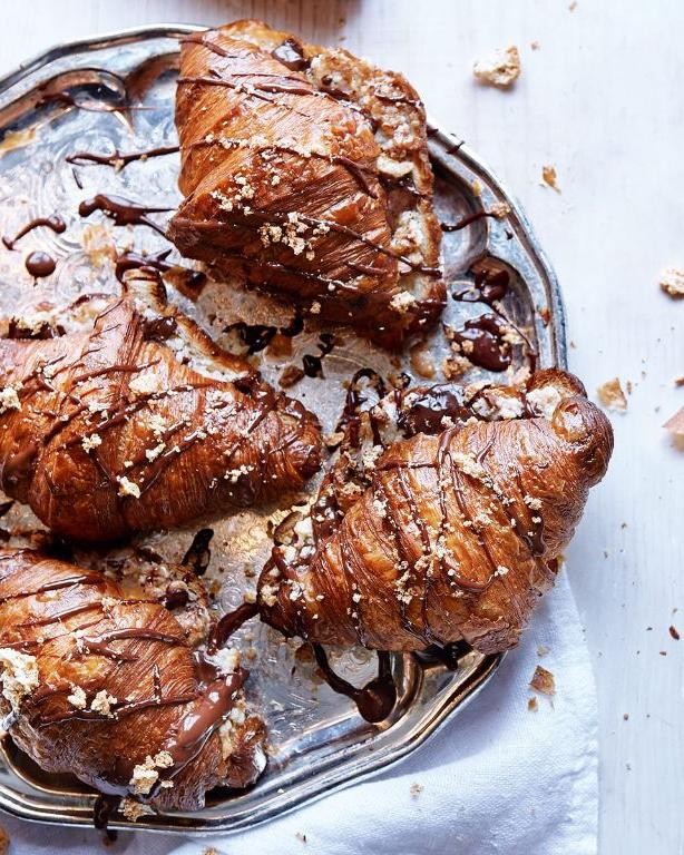 Marzipan-Stuffed Chocolate Croissants