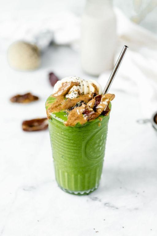 Matcha Green Tea Almond Butter Shake