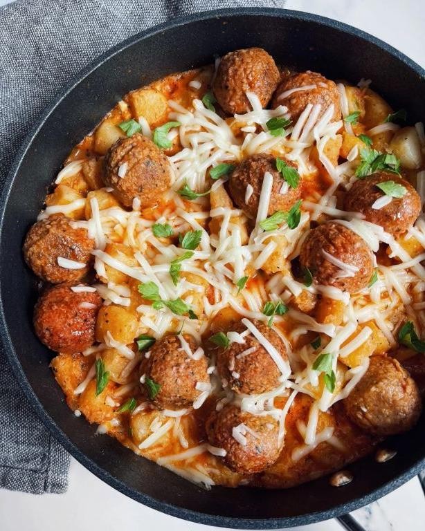 Meatball and Gnocchi Skillet