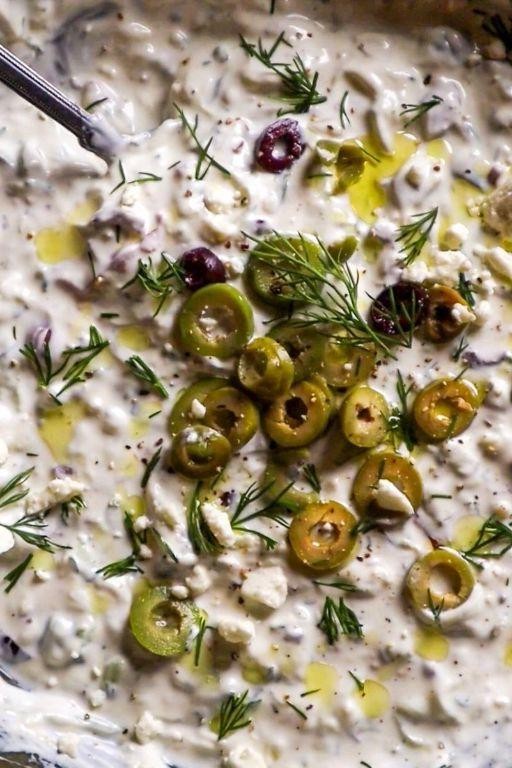 Mediterranean Olive Greek Yogurt Dip