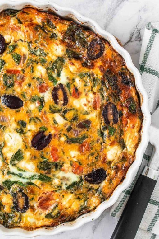 Mediterranean Olive and Feta Frittata