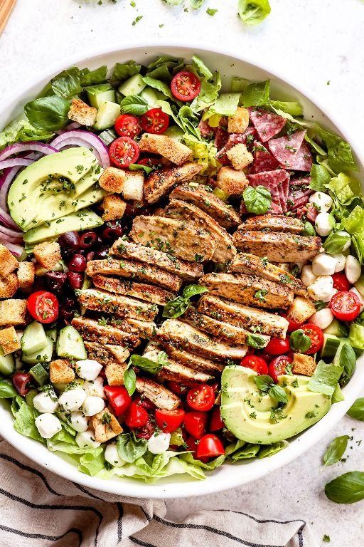 Mediterranean Rotisserie Chicken Salad with Feta and Olives