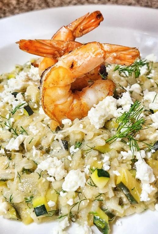 Mediterranean Shrimp and Rice Pilaf with Zucchini