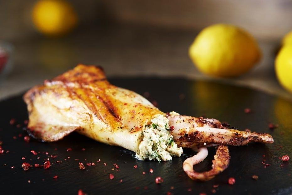 Mediterranean Stuffed Squid with Feta and Herbs