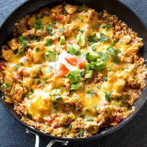 Mexican Rice and Chicken Skillet