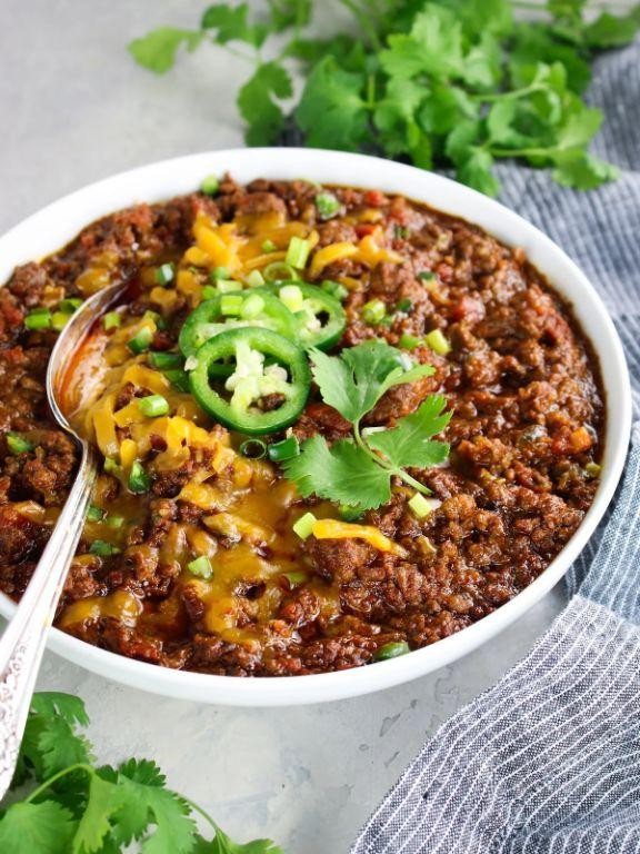 Mexican-Inspired No Bean Chili