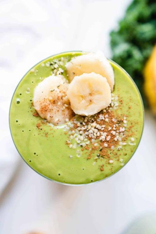 Microgreen Smoothie with Banana and Almond Milk
