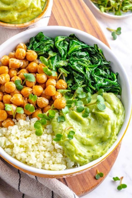 Microgreen and Chickpea Buddha Bowl