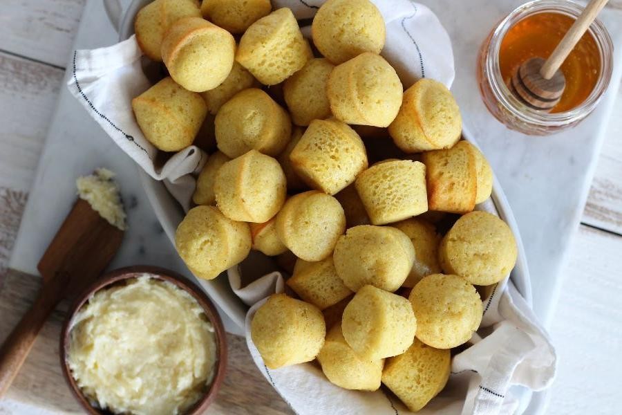 Mini Cornbread Muffins with Honey Butter