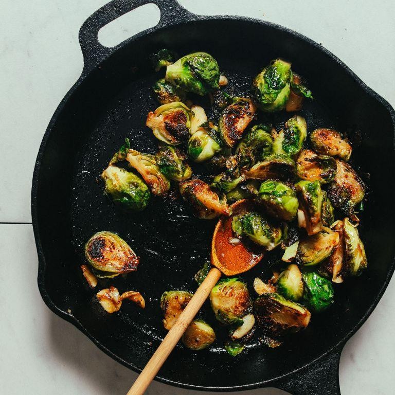 Miso Glazed Brussels Sprouts