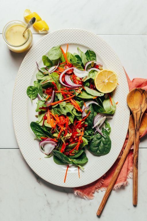 Mixed Greens Salad with Olive Oil and Lemon Dressing