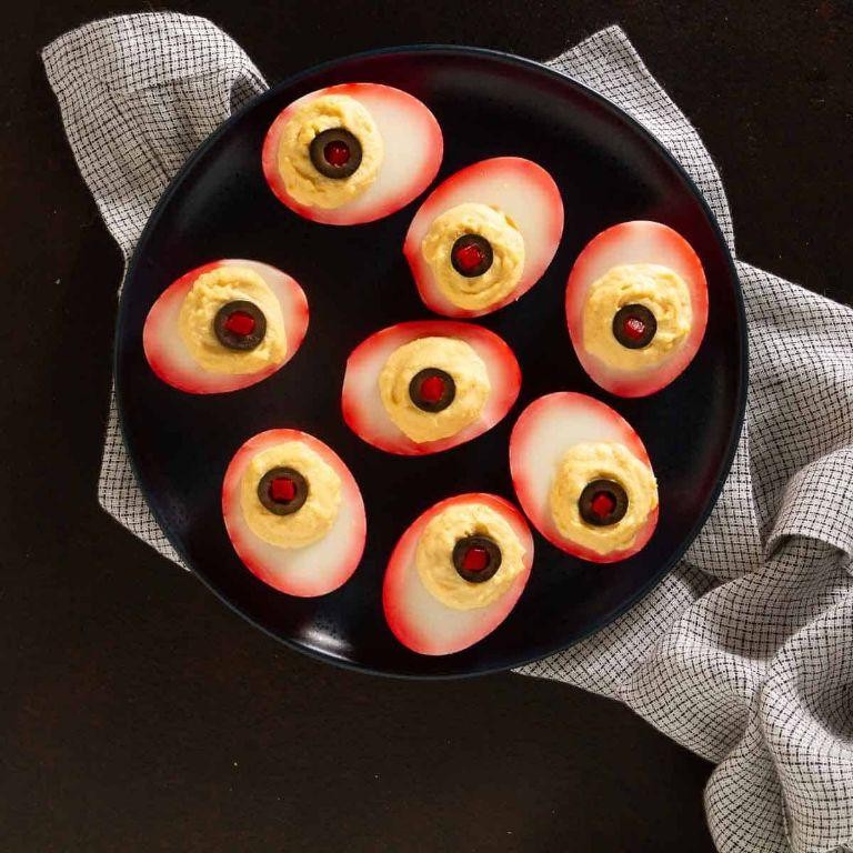 Monster Eyeball Deviled Eggs