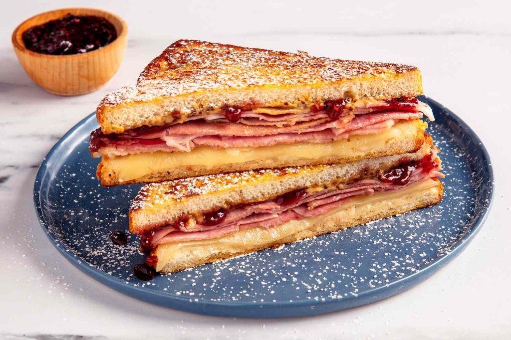Monte Cristo Panini with Ham and Raspberry Jam