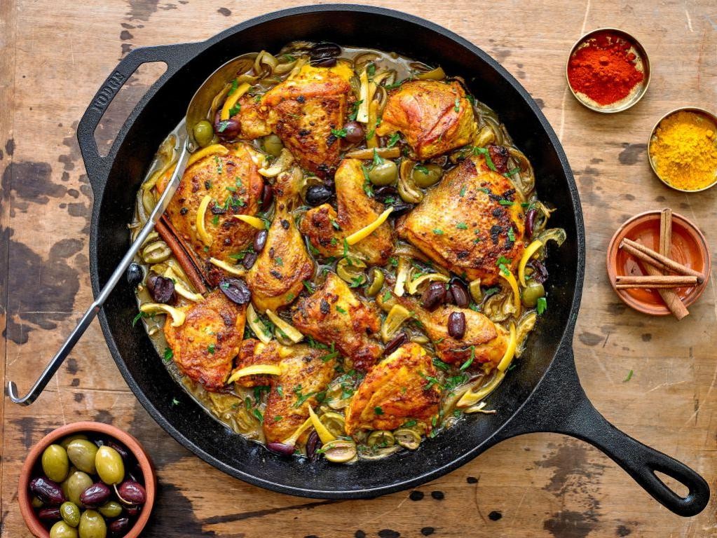 Moroccan Chicken with Preserved Lemons and Olives