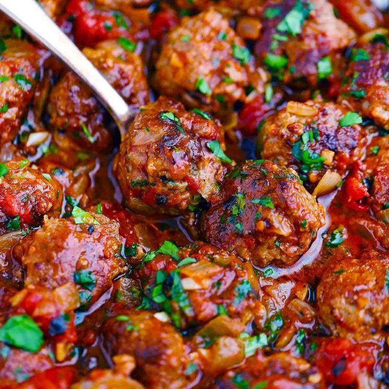 Moroccan Lamb Meatballs in Tomato Sauce