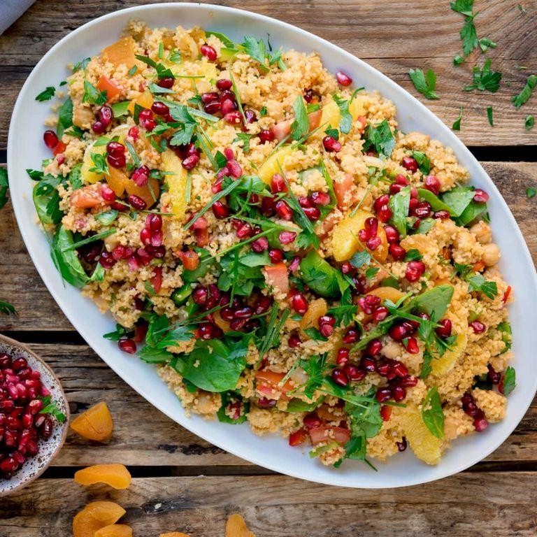 Moroccan Spiced Couscous Salad with Apricots