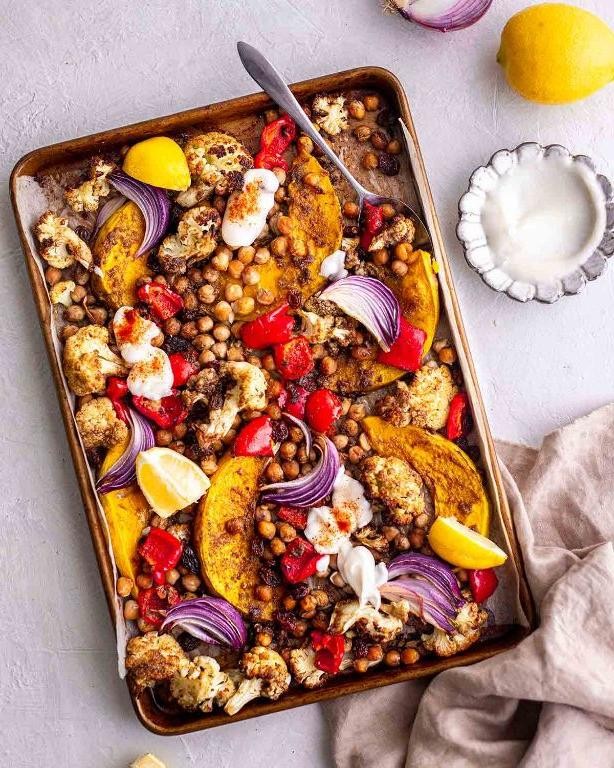 Moroccan Spiced Vegetable Tray Bake