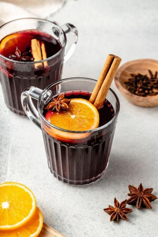 Mulled Wine with Cloves and Star Anise