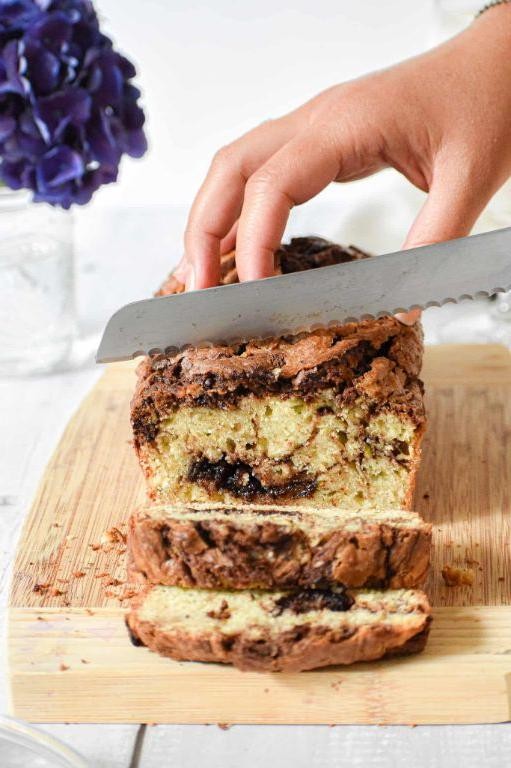Nutella Swirl Chocolate Zucchini Bread