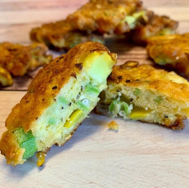Okara and Zucchini Fritters