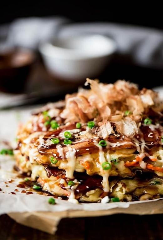 Okonomiyaki (Savory Japanese Pancake)