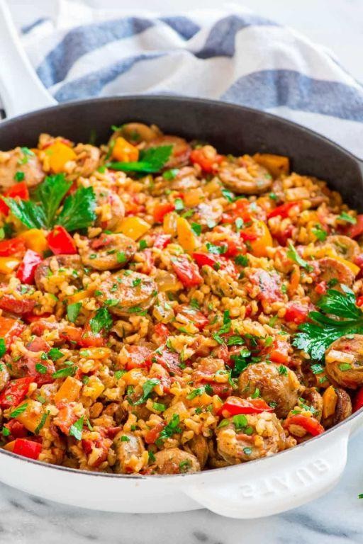 One-Pan Italian Sausage and Rice Casserole