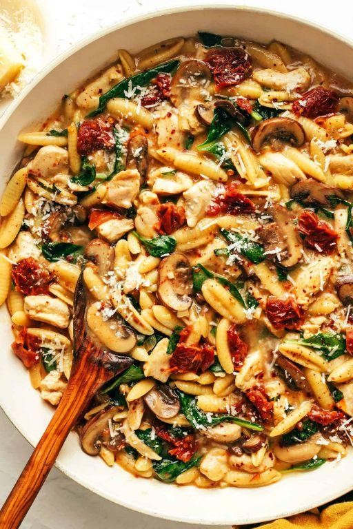 One-Pot Creamy Pasta with Sun-Dried Tomatoes