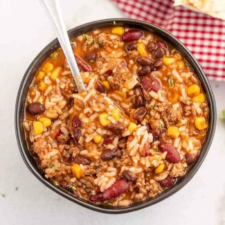 One-Pot Taco Soup with Rice