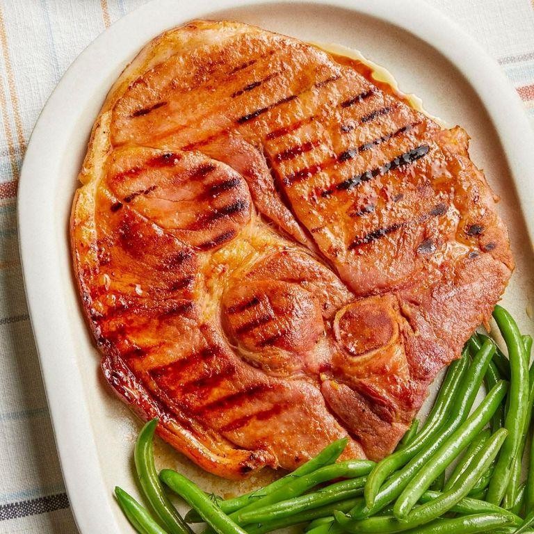 Orange Ginger Grilled Ham Steak