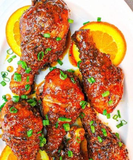 Orange Ginger Saucy Chicken Drumsticks