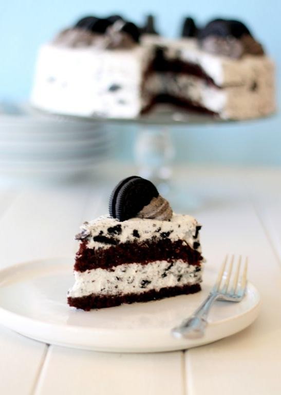 Oreo Birthday Cake with Whipped Cream Filling