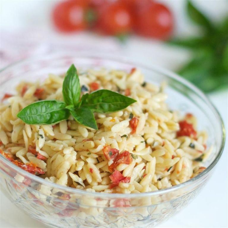 Orzo Salad with Sun-Dried Tomatoes and Parmesan