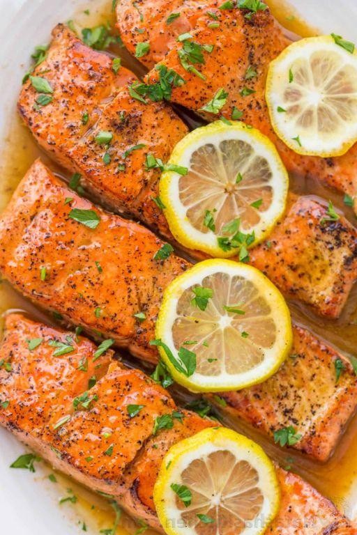 Pan-Fried Salmon with Lemon Butter Sauce